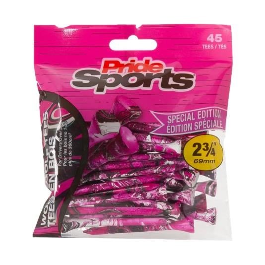 Pride Sports Special Edition Paint Splatter Tees 69mm Neon Pink/Black (45 pcs)
