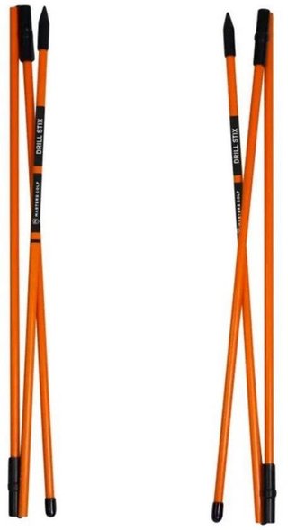 Masters Golf Masters Tri-Fold Drill-Stix Training Alignment Sticks 3pc Orange