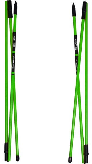 Masters Golf Masters Tri-Fold Drill-Stix Training Alignment Sticks, 3pc, Green