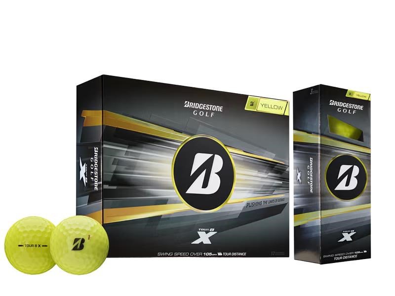 Bridgestone Tour B X golf balls 2026, yellow