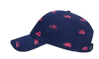 Nike Club golf cap, college navy/hot lava