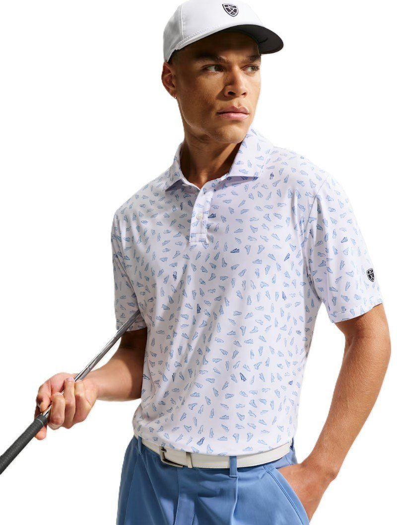 Nike Par men's polo, white/work blue