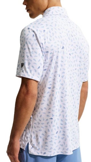 Nike Par men's polo, white/work blue