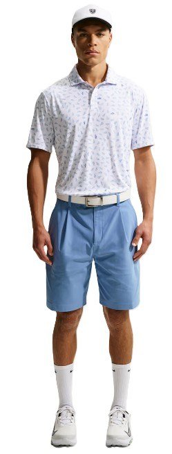 Nike Par men's polo, white/work blue