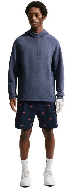 Nike Par men's shorts, navy/hot lava/black