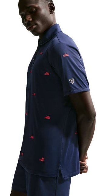 Nike Par men's polo, navy/hot lava