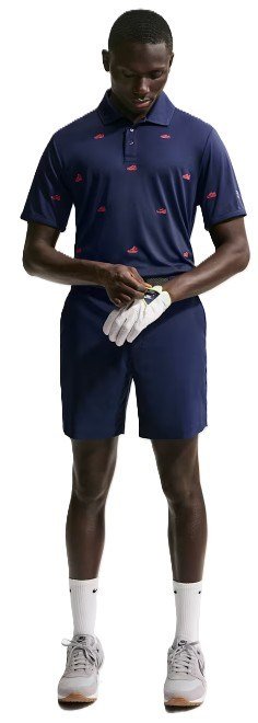 Nike Par men's polo, navy/hot lava