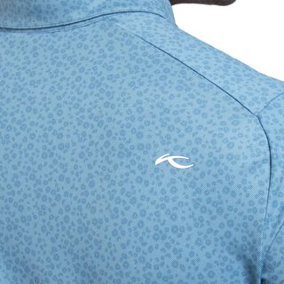 KJUS Lance Printed men's polo, atlas blue