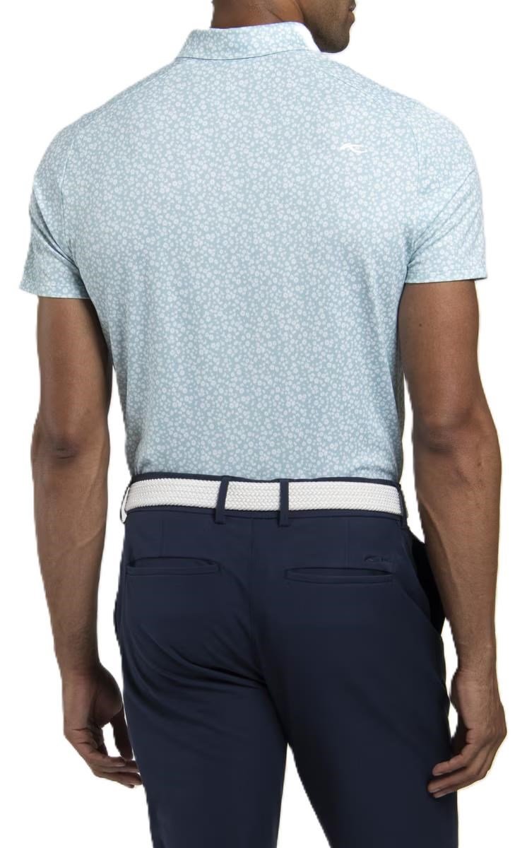 KJUS Lance Printed men's polo, riverbank/white