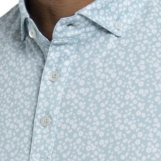 KJUS Lance Printed men's polo, riverbank/white