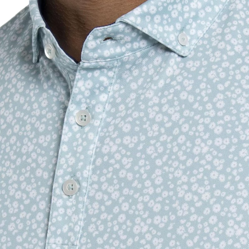 KJUS Lance Printed men's polo, riverbank/white
