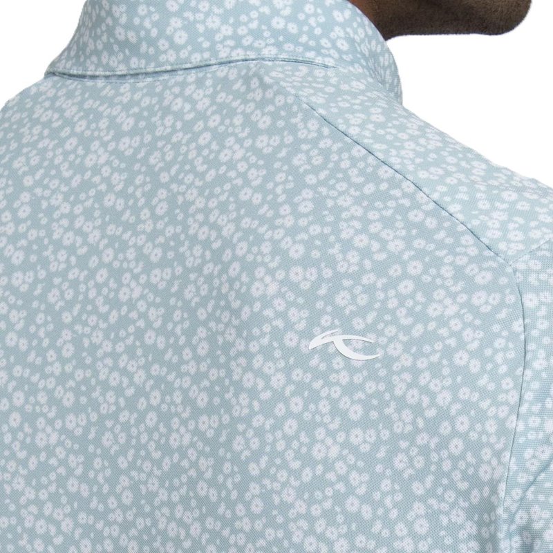 KJUS Lance Printed men's polo, riverbank/white
