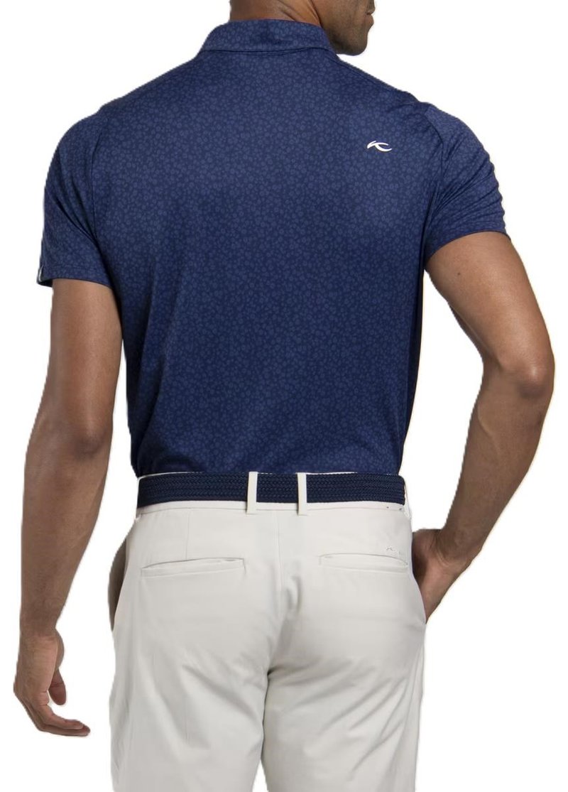 KJUS Lance Printed men's polo, atlanta blue