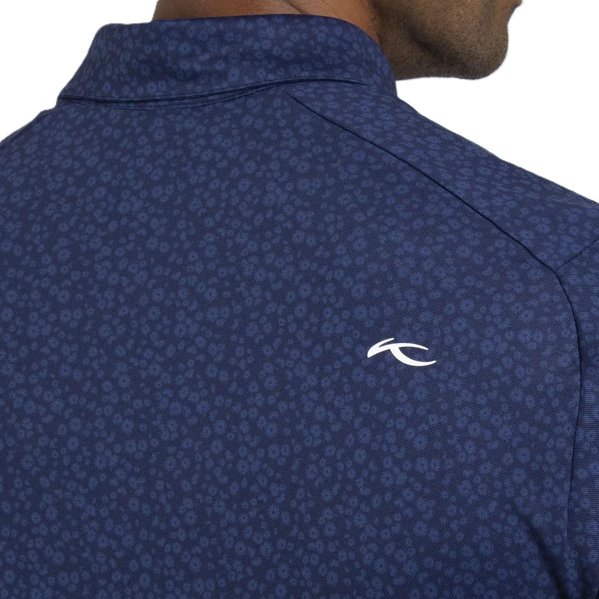KJUS Lance Printed men's polo, atlanta blue