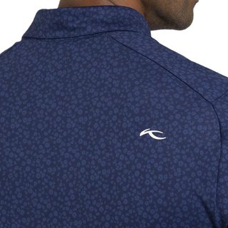 KJUS Lance Printed men's polo, atlanta blue