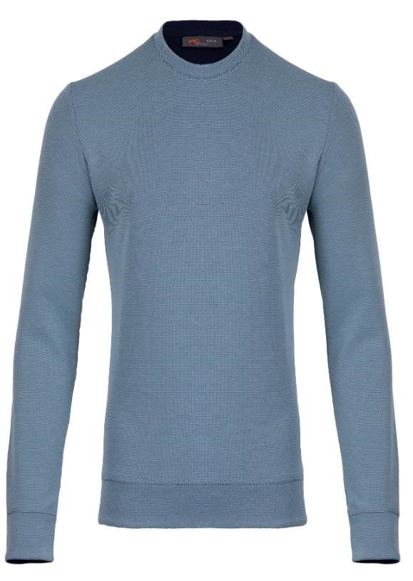 KJUS Essentials Crew Neck men's sweatshirt, riverbank/atlanta blue