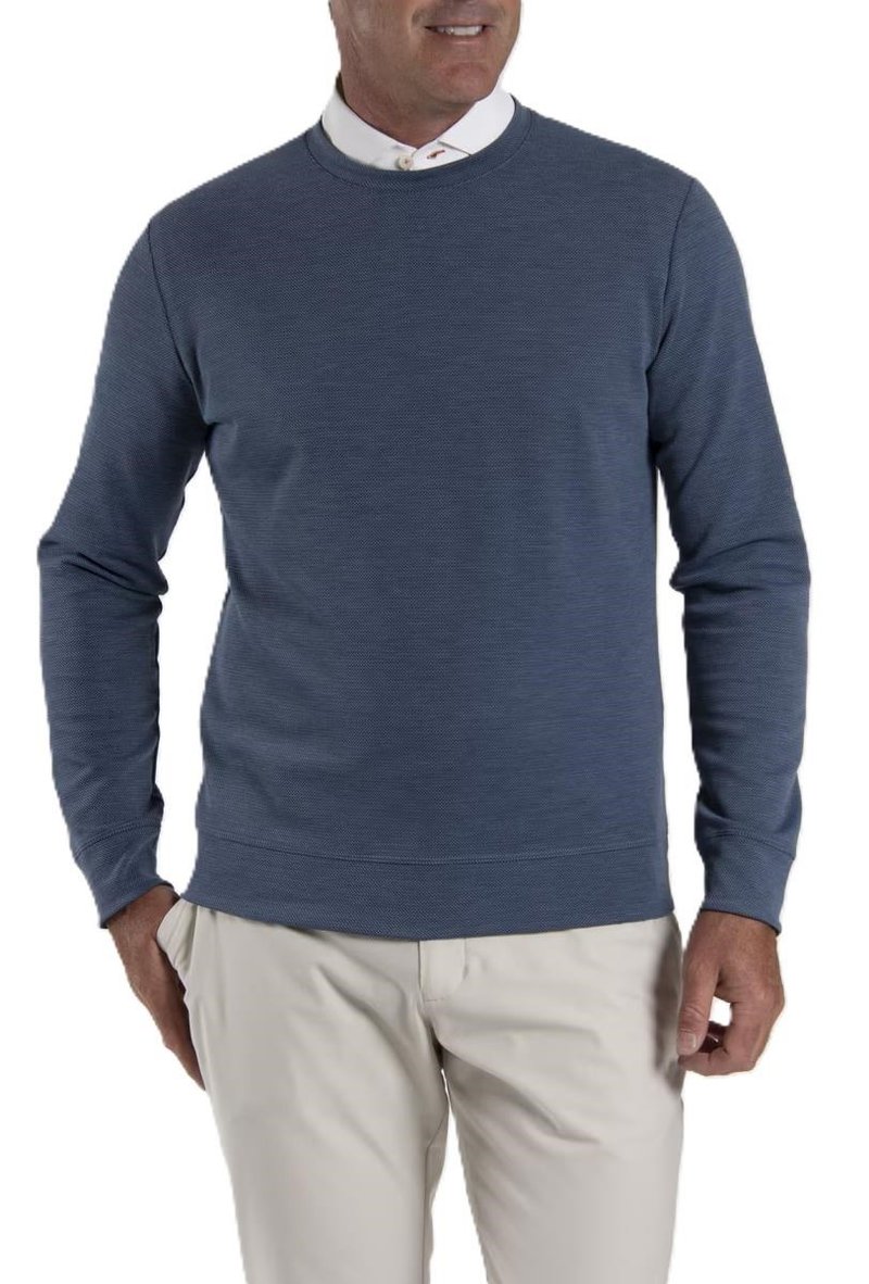 KJUS Essentials Crew Neck men's sweatshirt, riverbank/atlanta blue