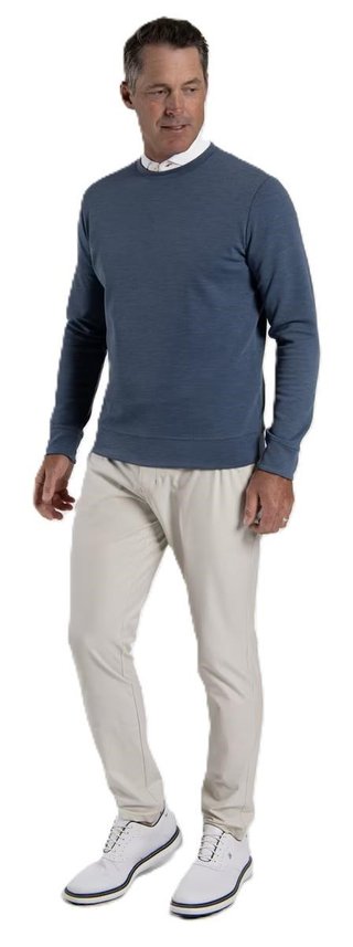 KJUS Essentials Crew Neck men's sweatshirt, riverbank/atlanta blue