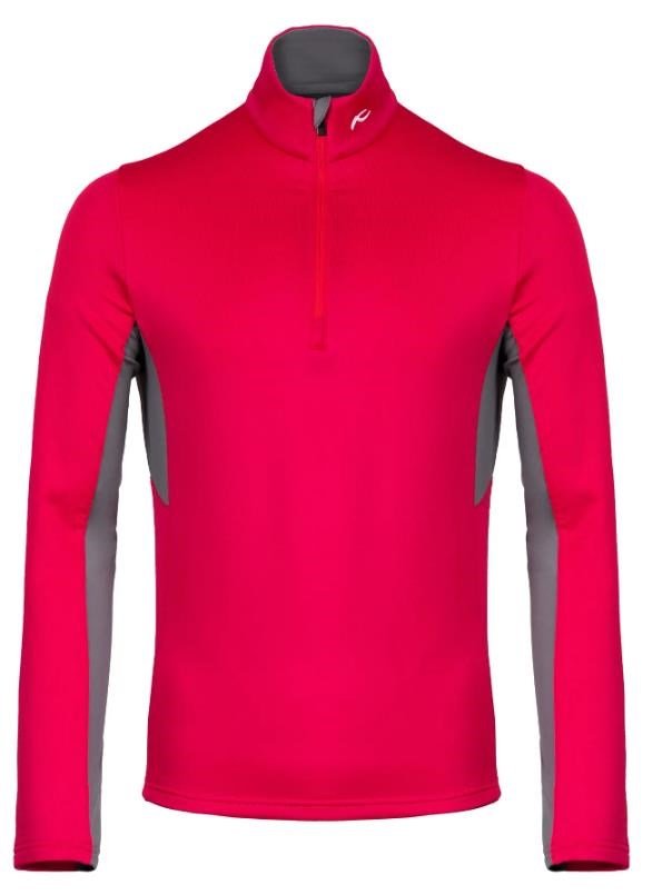 KJUS Hydraulic Midlayer Half-Zip men's sweatshirt, rhubarb/pewter