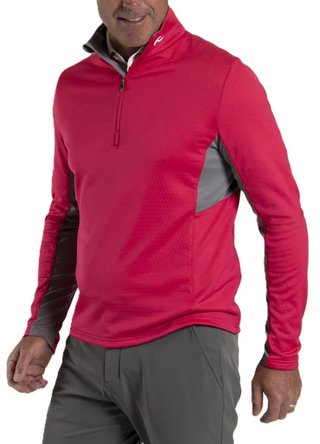 KJUS Hydraulic Midlayer Half-Zip men's sweatshirt, rhubarb/pewter