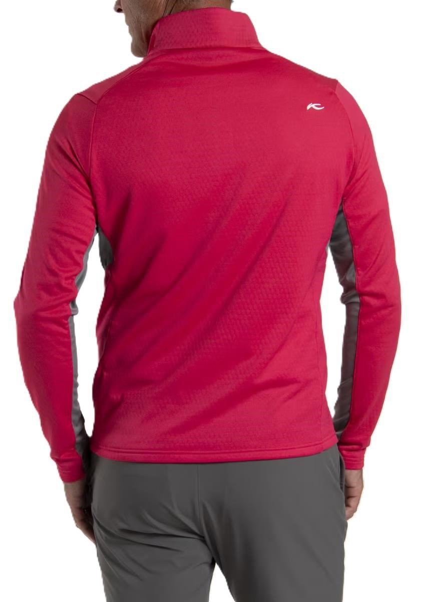 KJUS Hydraulic Midlayer Half-Zip men's sweatshirt, rhubarb/pewter