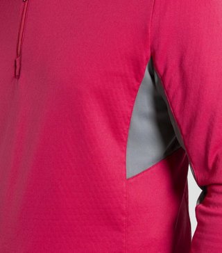 KJUS Hydraulic Midlayer Half-Zip men's sweatshirt, rhubarb/pewter