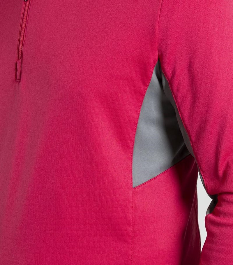 KJUS Hydraulic Midlayer Half-Zip men's sweatshirt, rhubarb/pewter