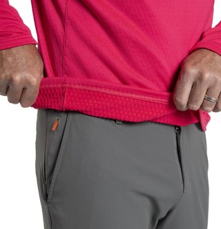 KJUS Hydraulic Midlayer Half-Zip men's sweatshirt, rhubarb/pewter