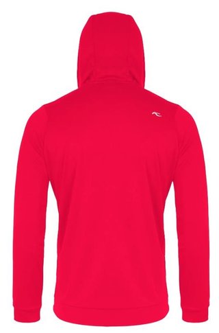 KJUS Kallen Hooded men's midlayer hoodie sweatshirt, rhubarb