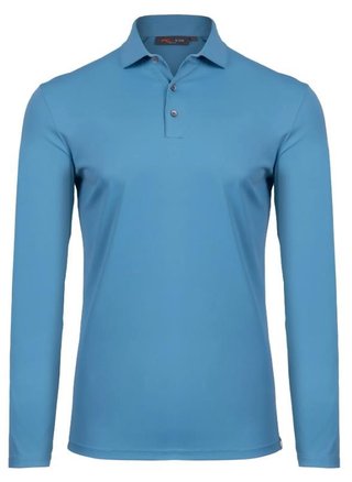 KJUS Cool Point Longsleeve men's polo, atlas blue