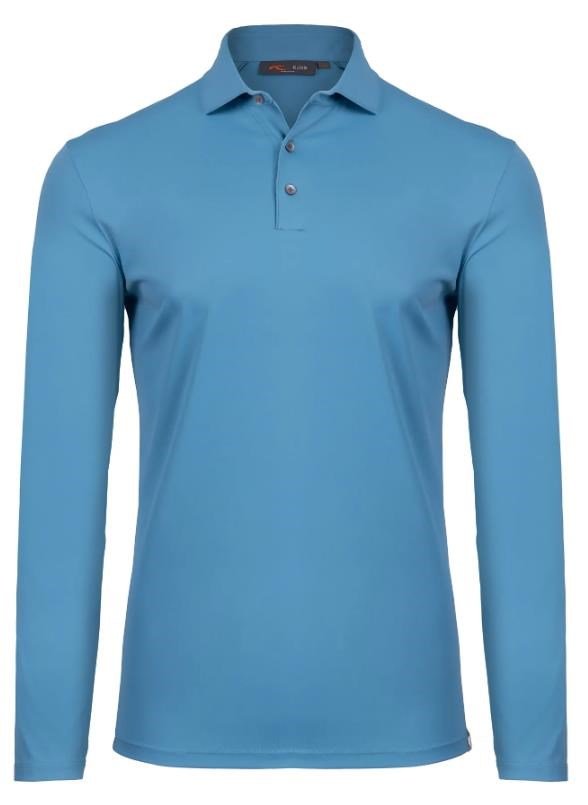 KJUS Cool Point Longsleeve men's polo, atlas blue