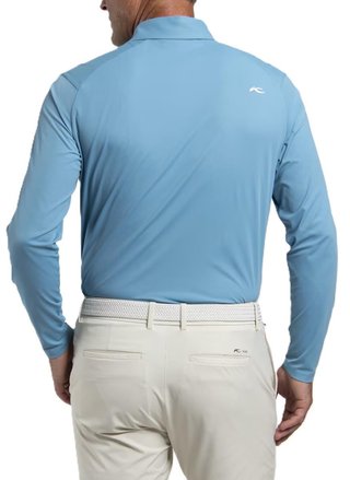 KJUS Cool Point Longsleeve men's polo, atlas blue
