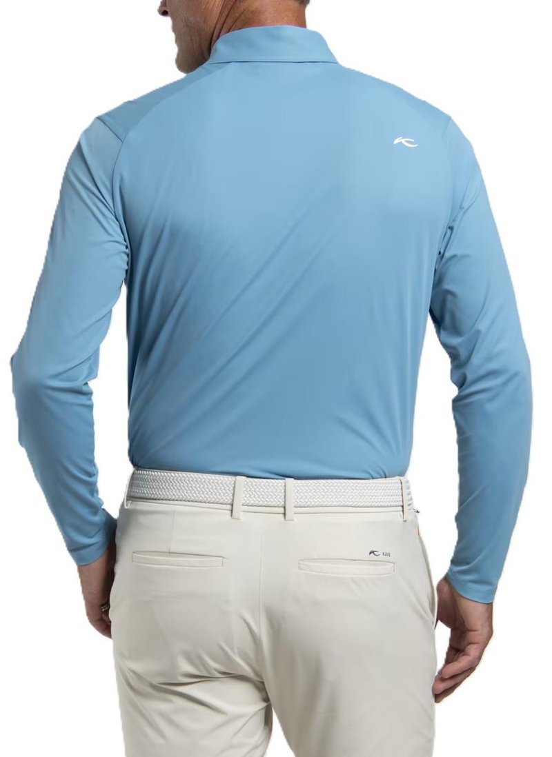 KJUS Cool Point Longsleeve men's polo, atlas blue
