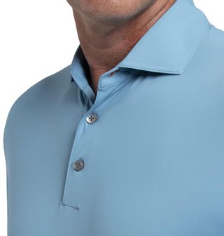 KJUS Cool Point Longsleeve men's polo, atlas blue