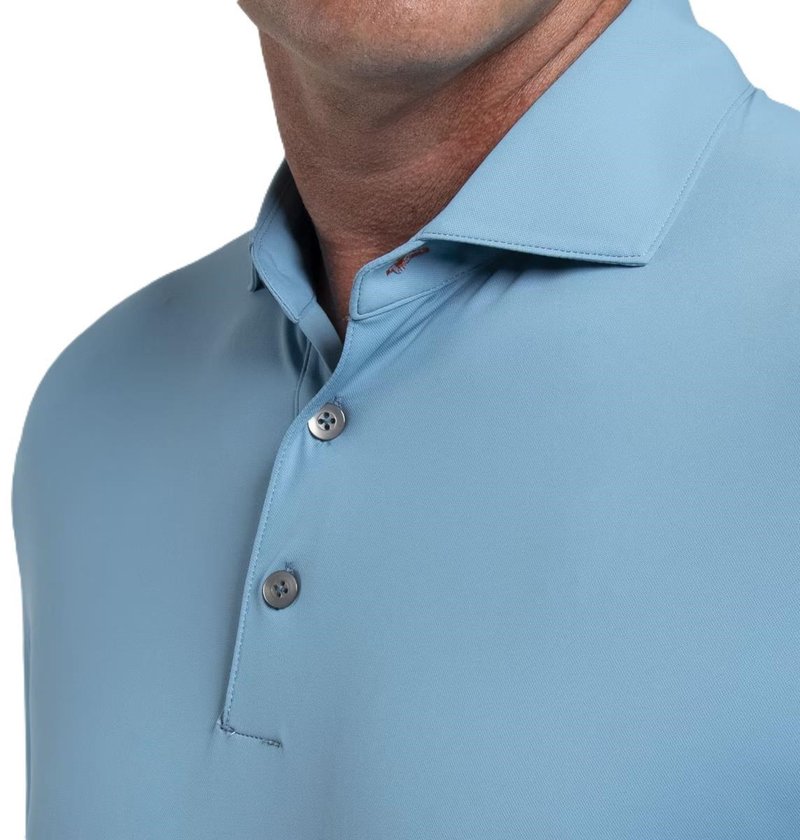 KJUS Cool Point Longsleeve men's polo, atlas blue