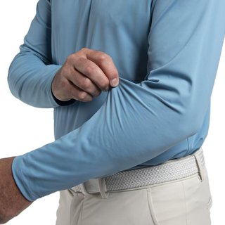 KJUS Cool Point Longsleeve men's polo, atlas blue