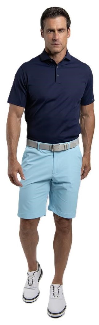 KJUS Cool Point men's polo, atlanta blue