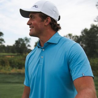 KJUS Cool Point men's polo, atlas blue