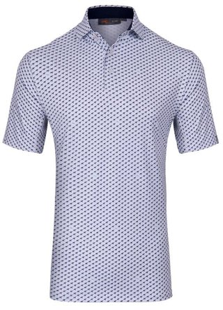 KJUS Golfer men's polo, white/atlanta blue