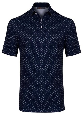KJUS Golfer men's polo, atlanta blue/white