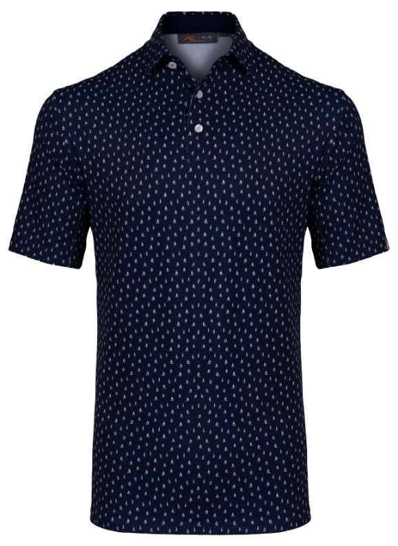 KJUS Golfer men's polo, atlanta blue/white