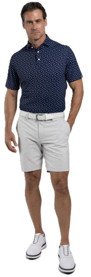 KJUS Golfer men's polo, atlanta blue/white