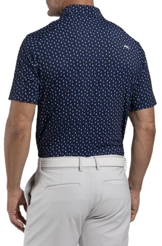 KJUS Golfer men's polo, atlanta blue/white