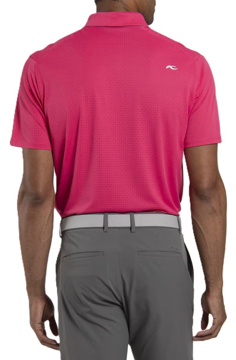 KJUS Savin Structure men's polo, rhubarb