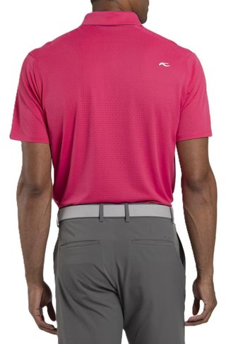 KJUS Savin Structure men's polo, rhubarb