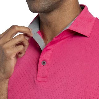 KJUS Savin Structure men's polo, rhubarb