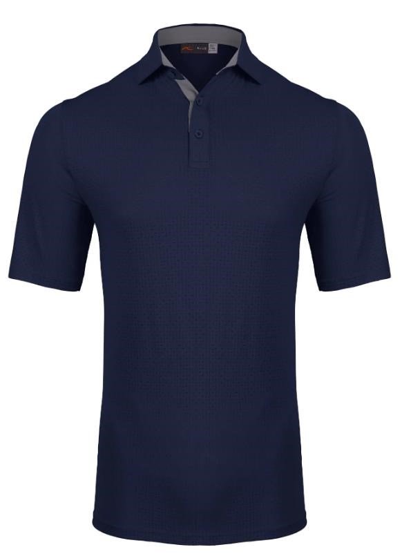 KJUS Savin Structure men's polo, atlanta blue