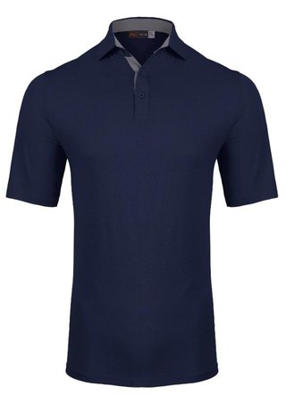 KJUS Savin Structure men's polo, atlanta blue