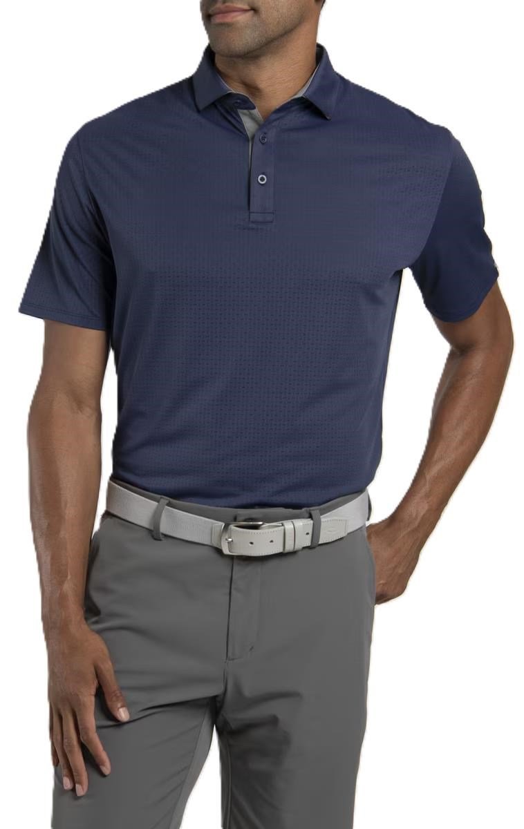 KJUS Savin Structure men's polo, atlanta blue