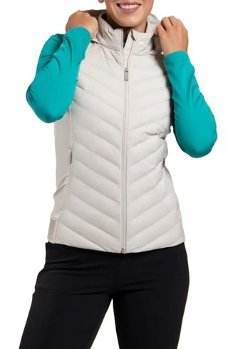 KJUS Sundance Hooded Gilet women's vest, oyster